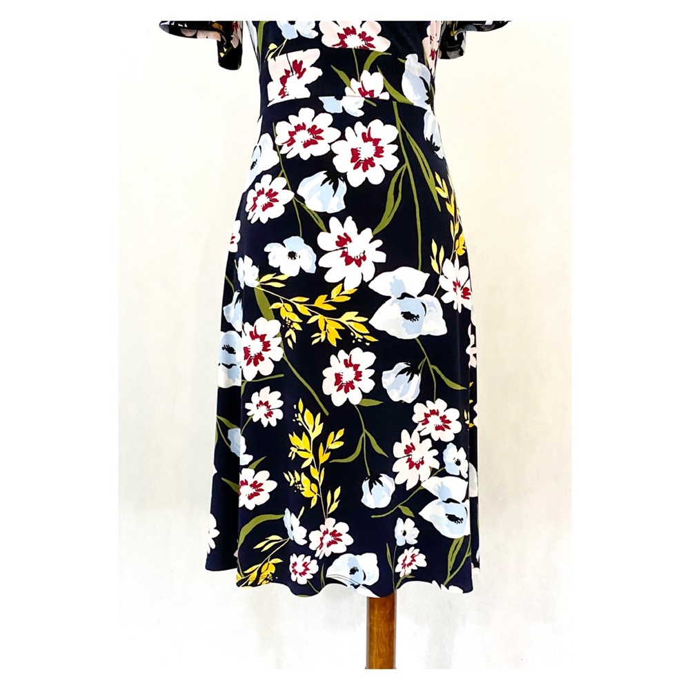 Ann Taylor Factory Flutter Sleeve Floral Dress - Picture 3 of 11